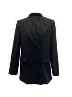 Solid Long Sleeve Double-Breasted Blazer for Women